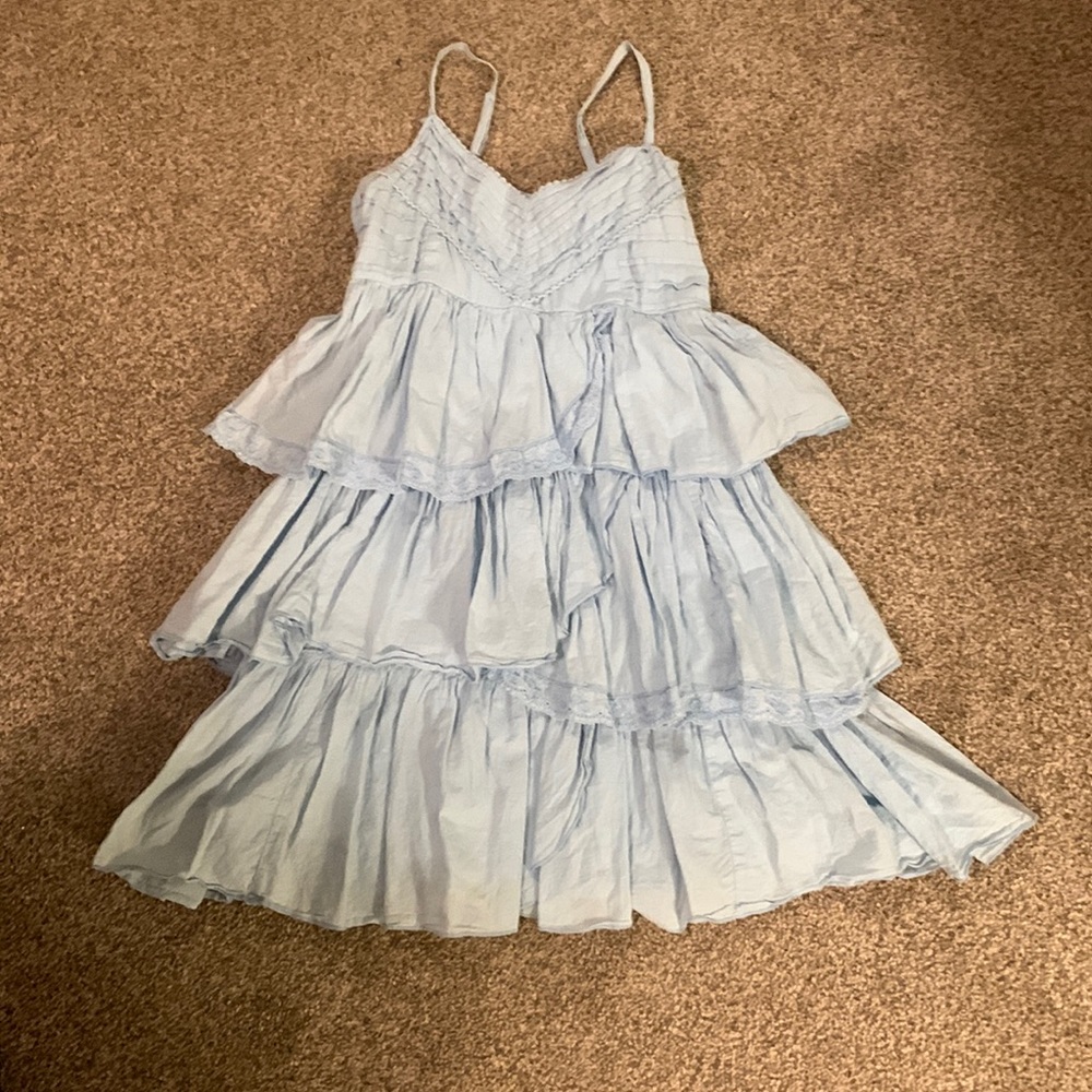 Blue layered dress